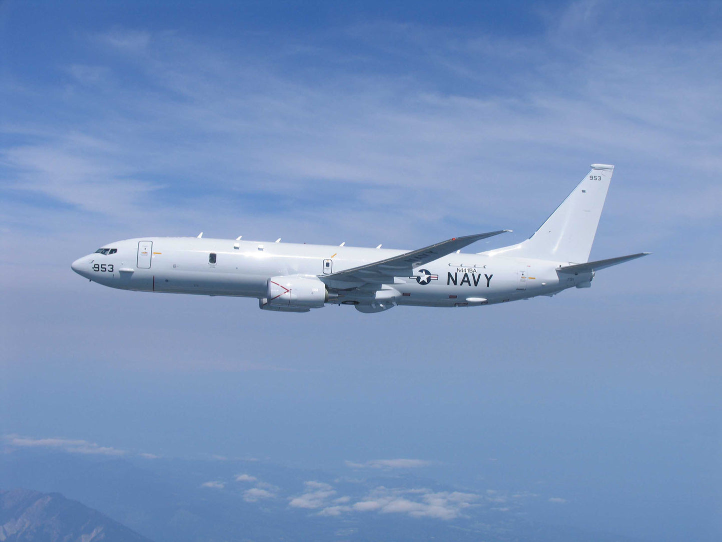P-8A Poseidon T2 aircraft on its initial flight. BI231553