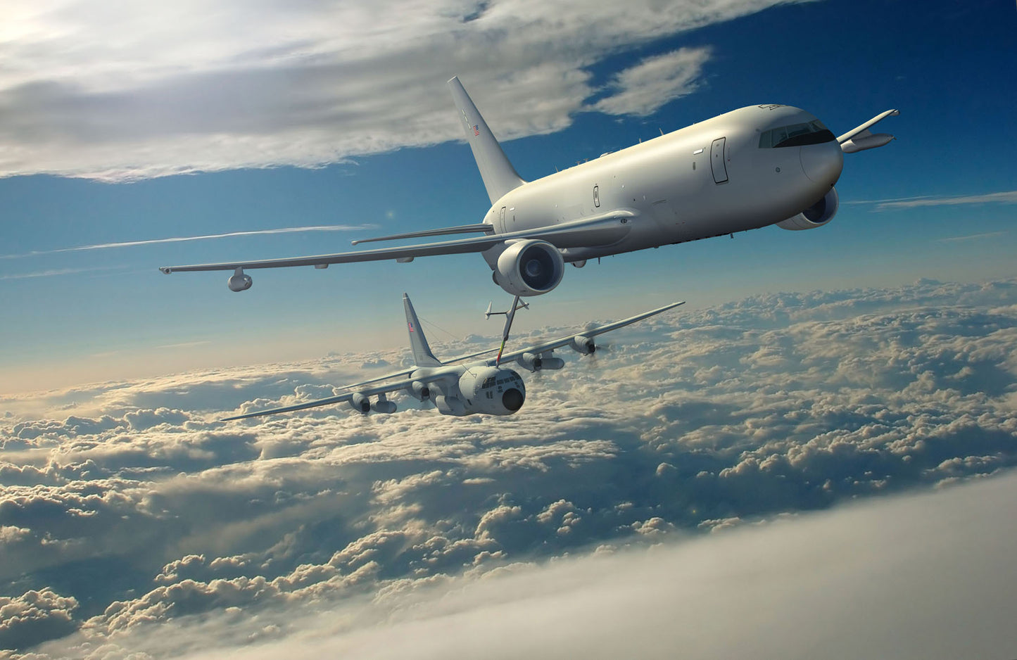 Boeing KC-46A Pegasus Tanker Refueling C-130 BI233080