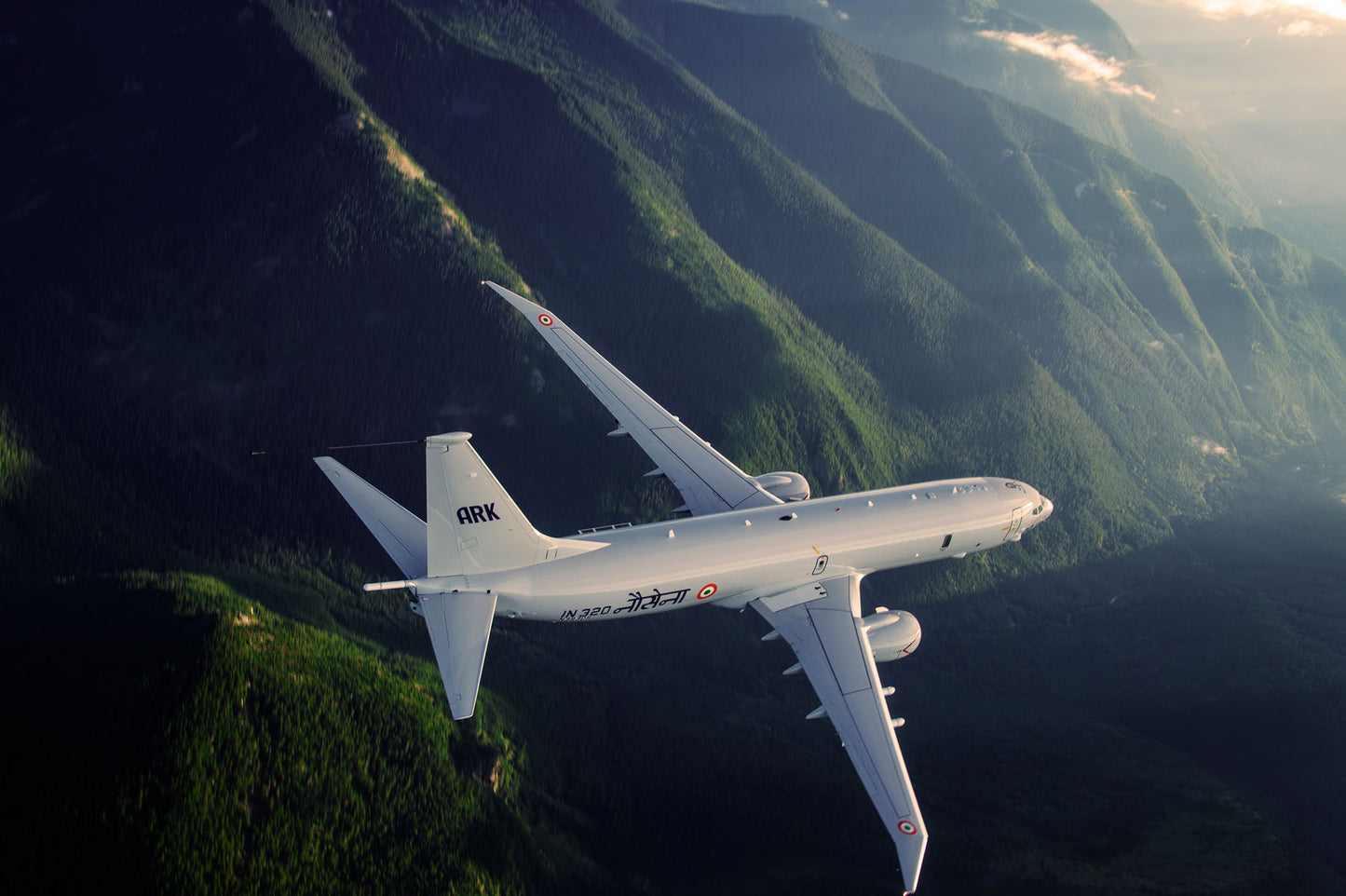 Indian Navy P-8I over Forest BI233754
