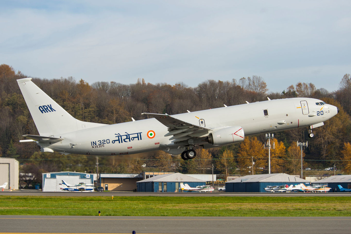 Boeing P-8I Poseidon Takes Off from Renton Airfield BI41092