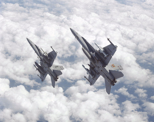 F/A-18Cs with Harpoons and HARMs BI21068