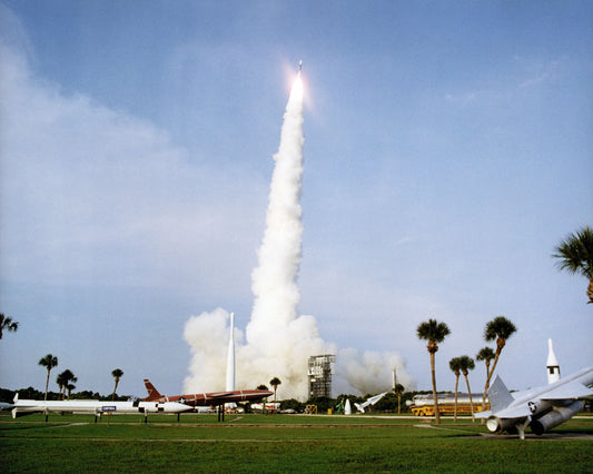 Rocket Garden View of Delta II Launch of Thor II Satellite BI226291