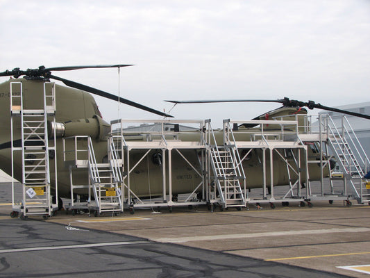 CH-47F Chinook on Flight Ramp with New Work Stands BI230749