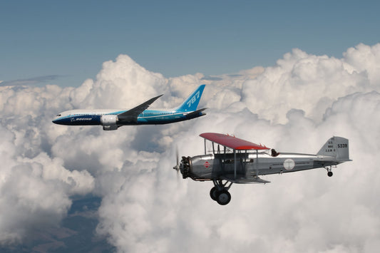 Boeing Model 40 and 787 Dreamliner in Formation BI231713