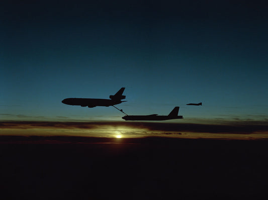 KC-10 Extender to B-52 Stratofortress Refueling at Sunset BI2526