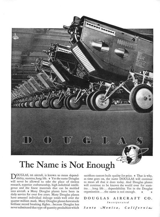 1930 Douglas The Name is Not Enough Ad BI45660