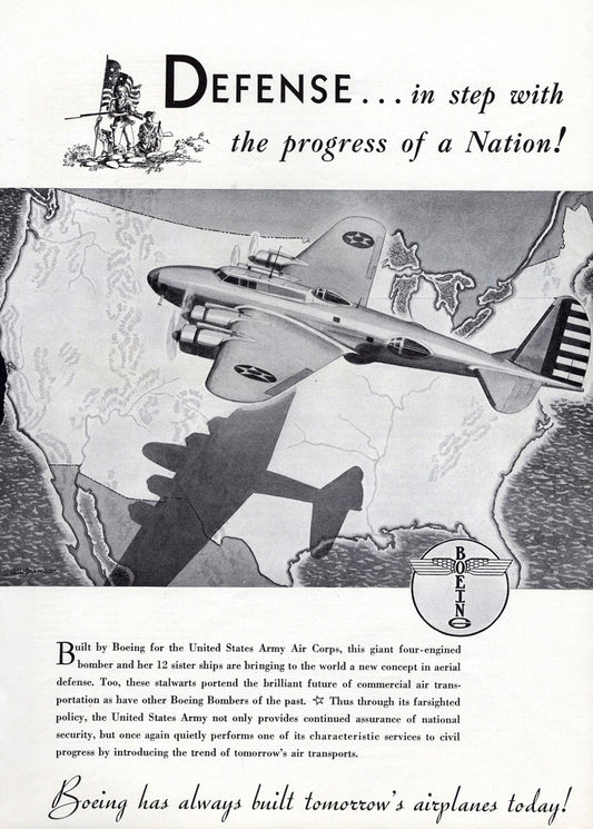 1940 Defense Boeing Ad BI45668