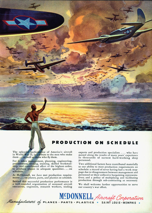 1943 Production on Schedule McDonnell Ad. BI45693
