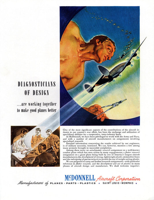 1943 Diagnosticians of Design McDonnell Ad BI45696