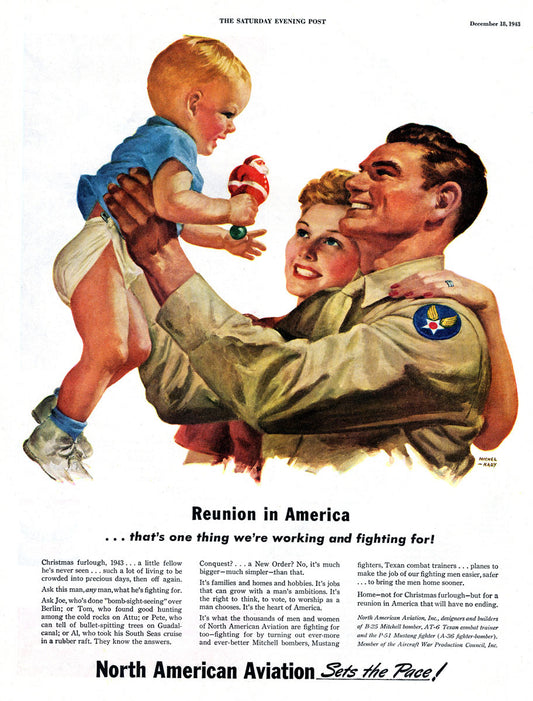 1943 Reunion in America North American Ad BI45697