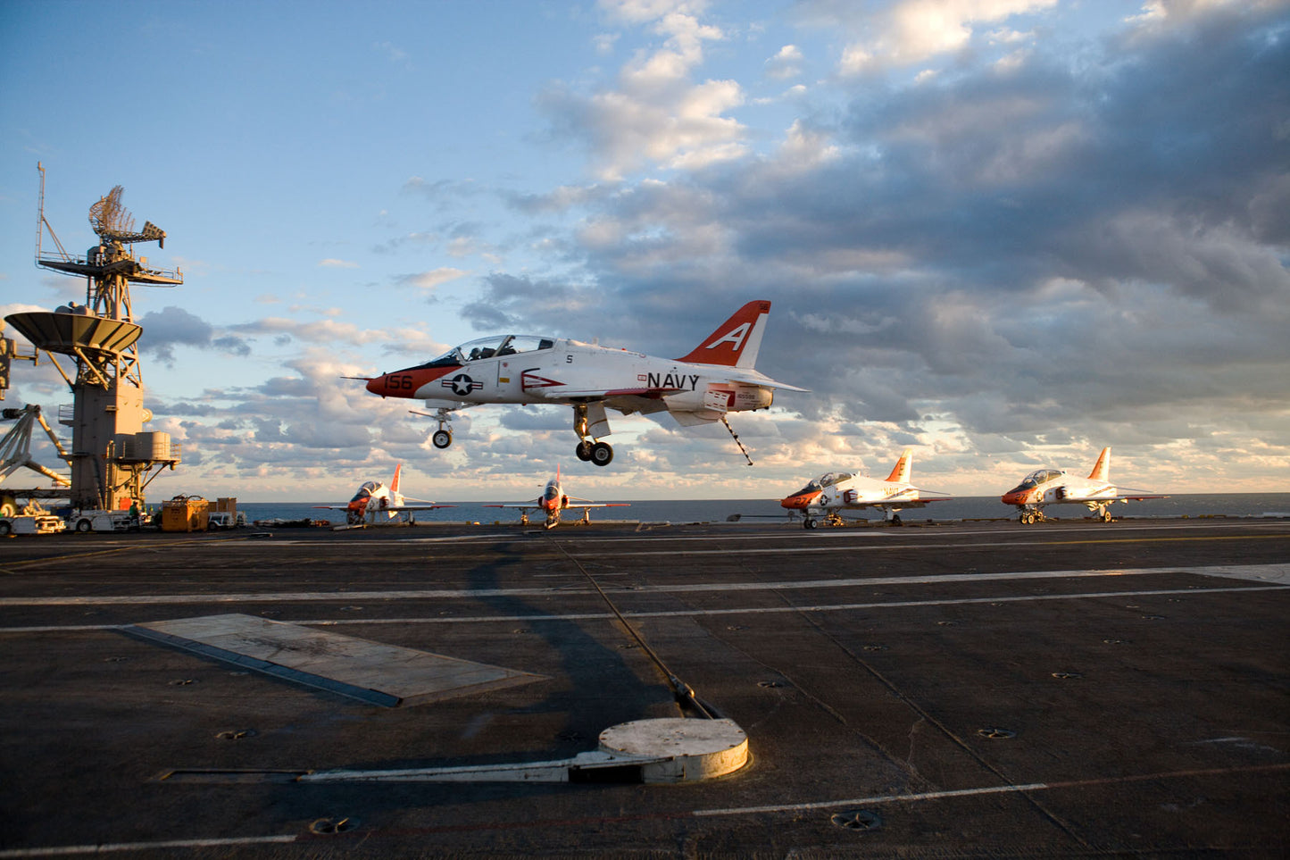 T-45 Goshawk Landing on USS Theodore Roosevelt BI220913