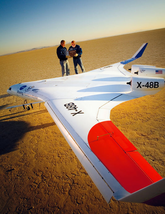 X-48B Blended Wing Body at Sunrise BI221773