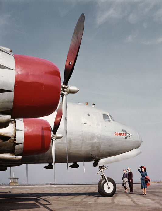 DC-6 on Ground with Passengers BI2218