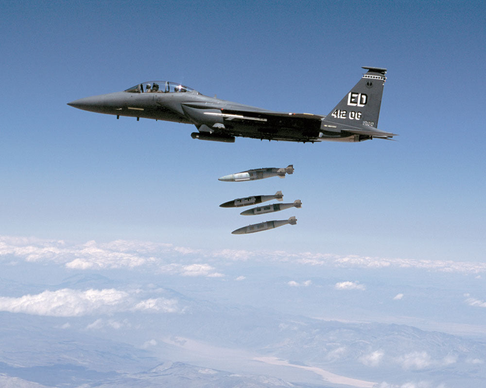 
F-15E Strike Eagle Releasing JDAMs BI223899