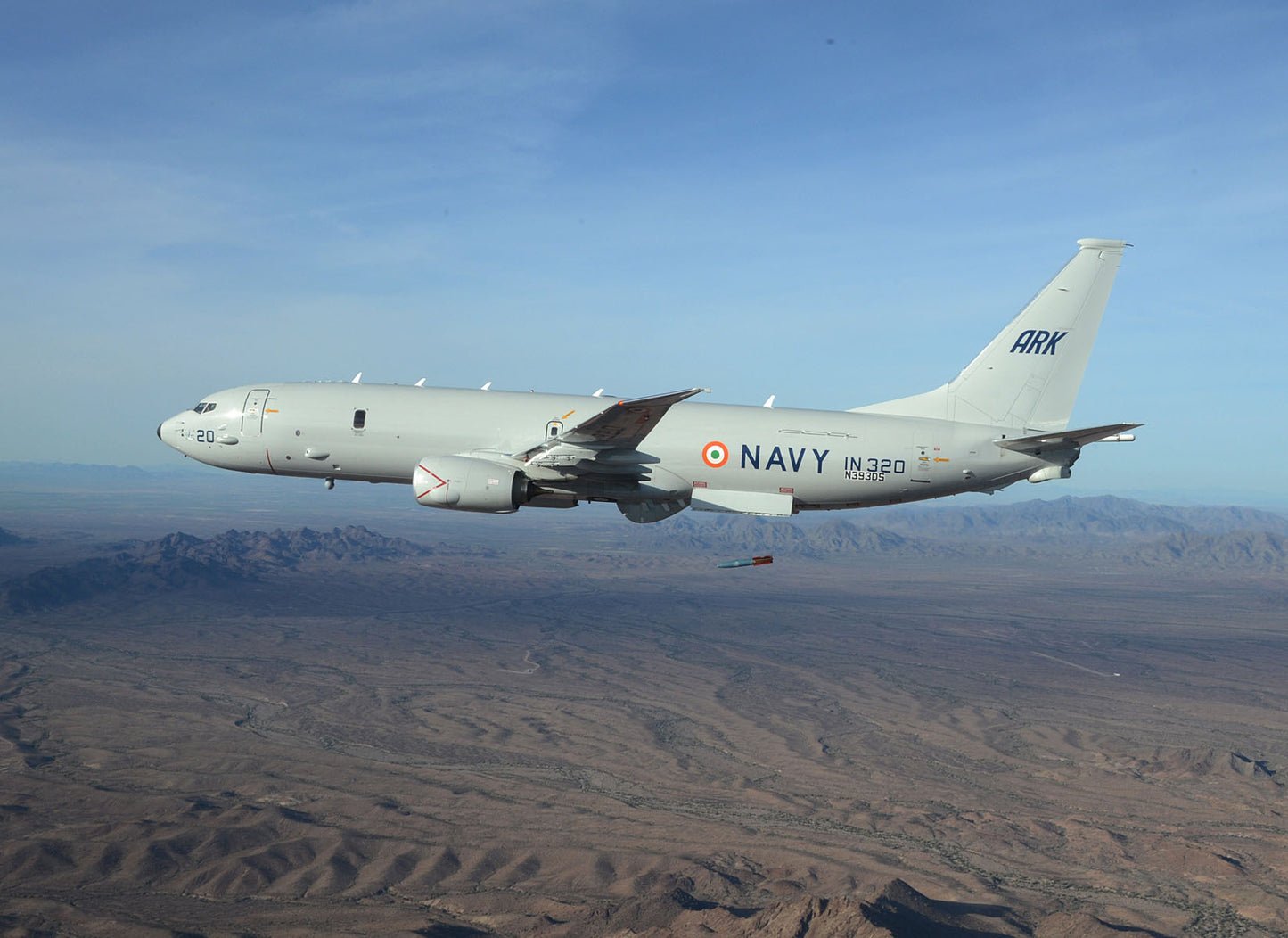 Indian Navy P-8I Dropping MK-82 Bomb BI233746