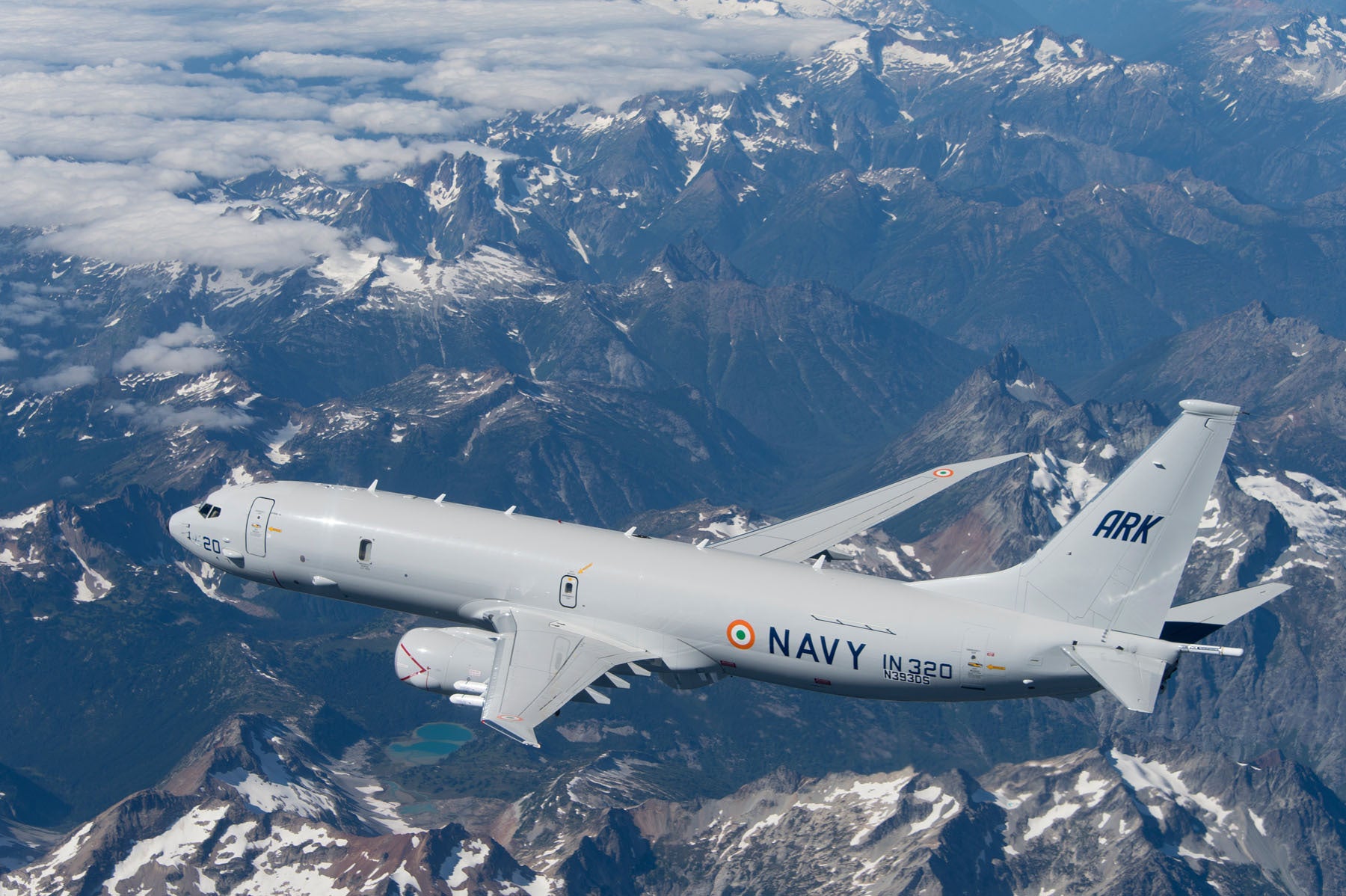 Indian Navy P-8I over Mountains BI233752