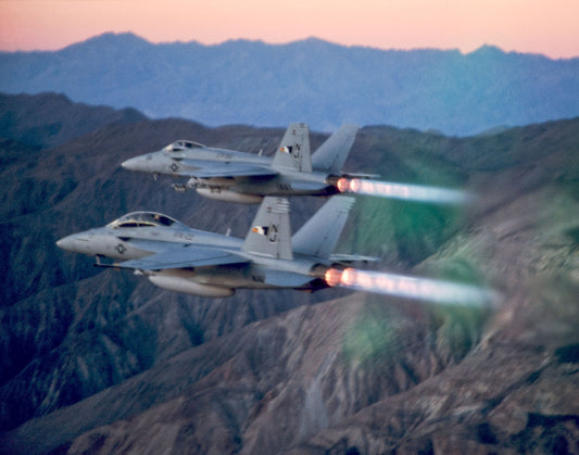 Super Hornets with Afterburners Lit BI41186