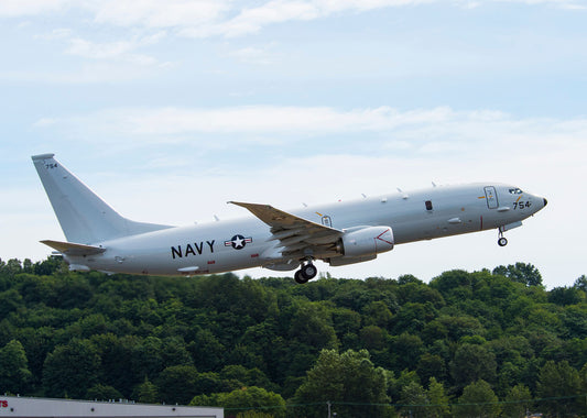 Boeing P-8A Poseidon Takes Off from Boeing Field, July 2014 BI43935