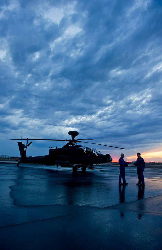 Apache Longbow Block III on Tarmac at Sunset BI44508