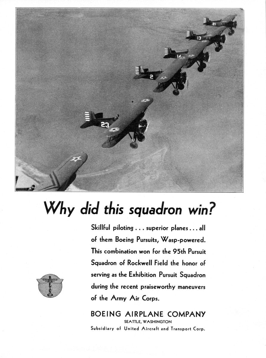 1931 Why Did This Squadron Win Boeing Ad BI45663