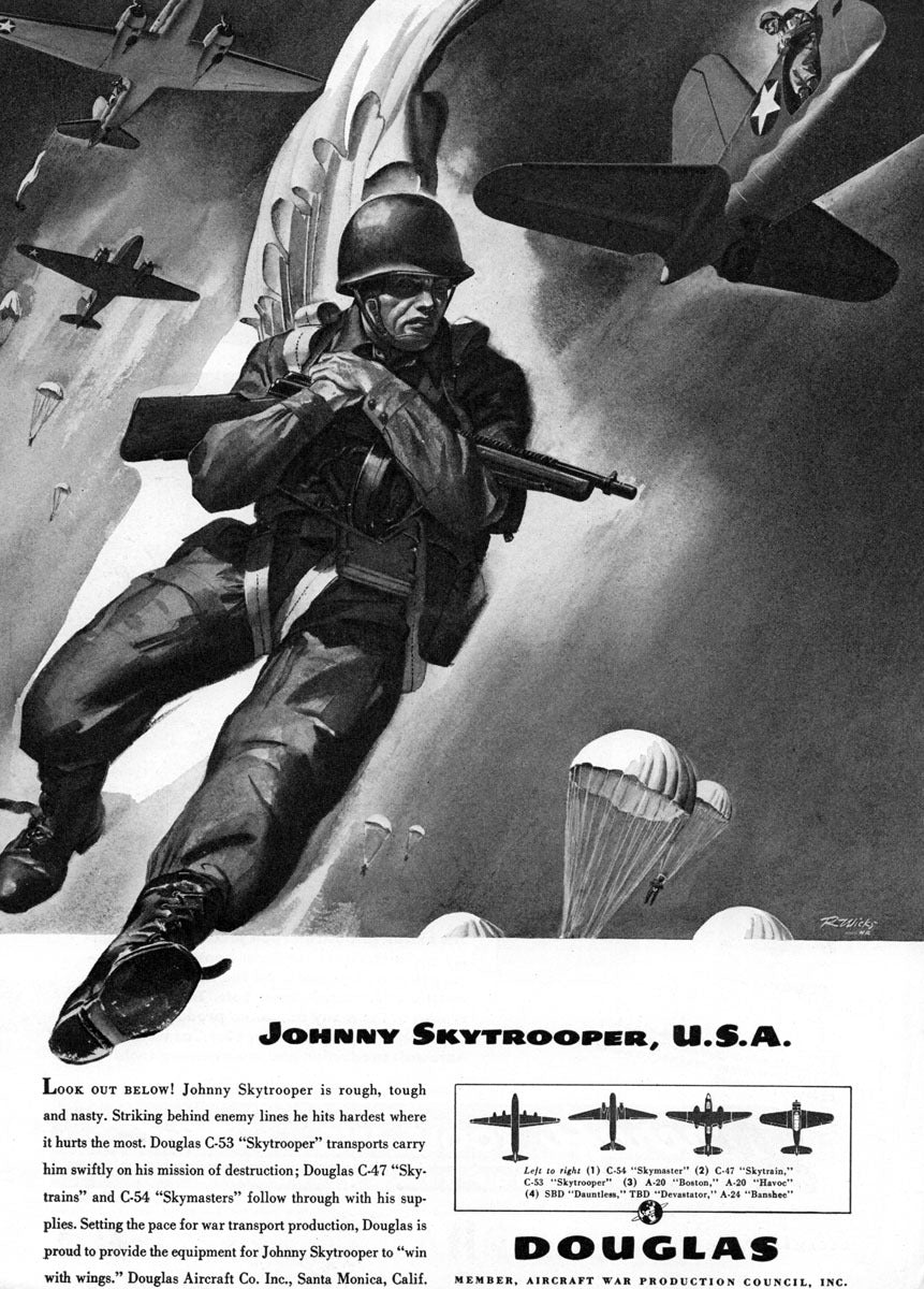 1942 Johnny Skytrooper USA Douglas Ad BI45676