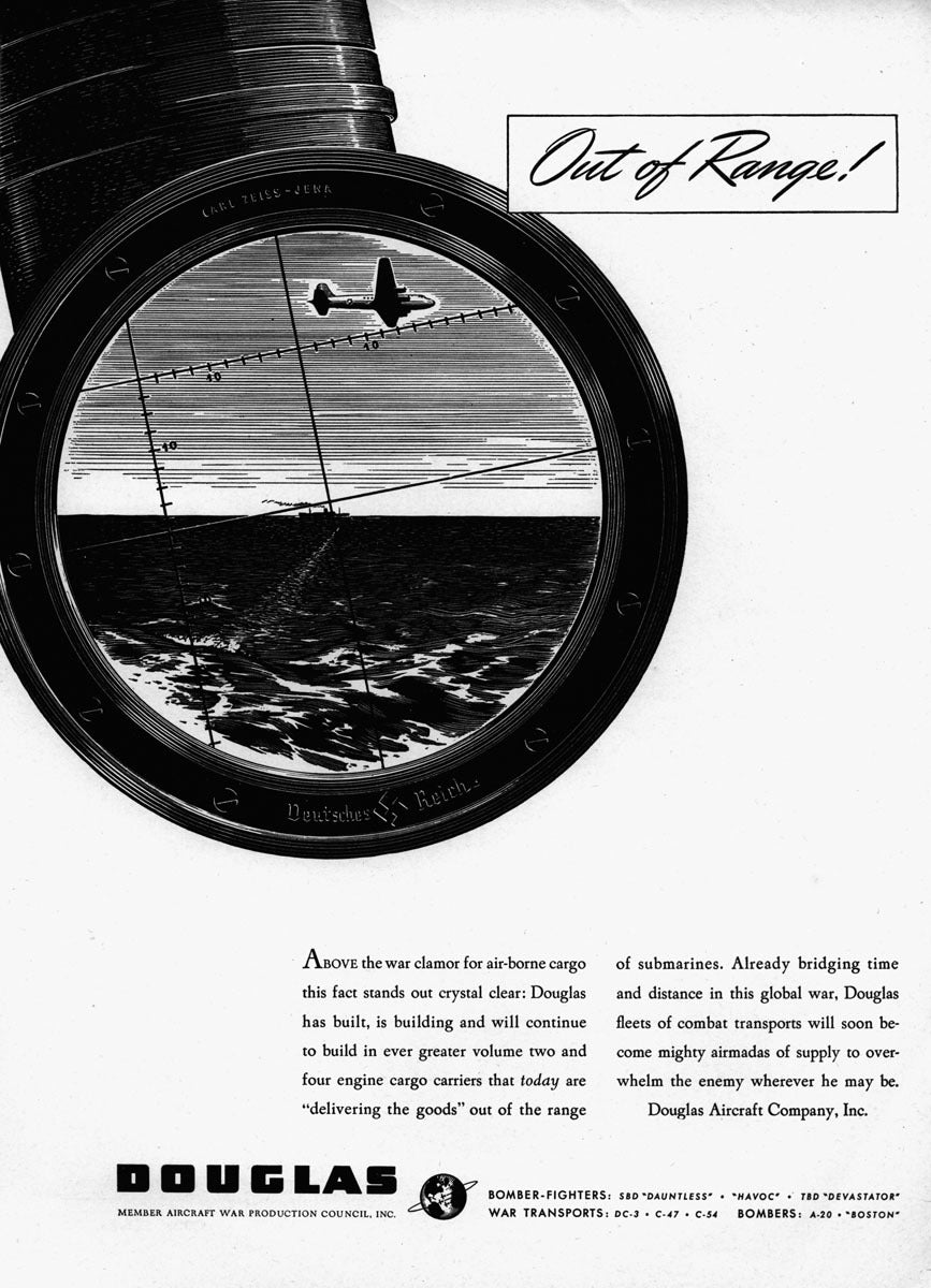 1942 Out of Range Douglas Ad BI45684