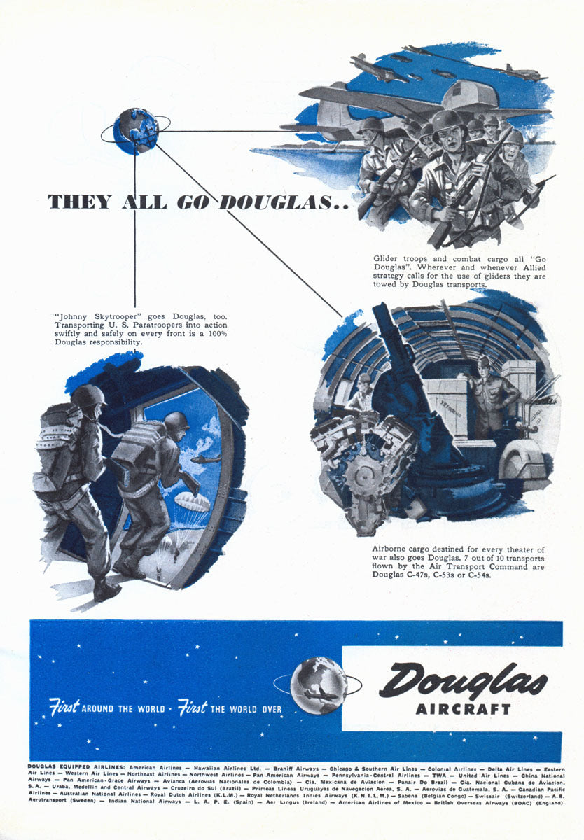 1944 They All Go Douglas Ad BI45700