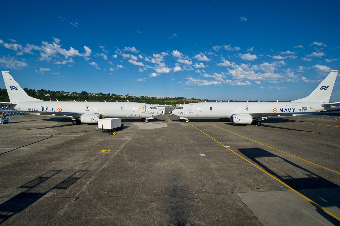 First Two P-8I Neptunes on Renton flight Ramp BI46018