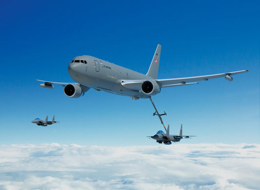 Illustration of KC-46A Pegasus Refueling F-15E Strike Eagles BI46045