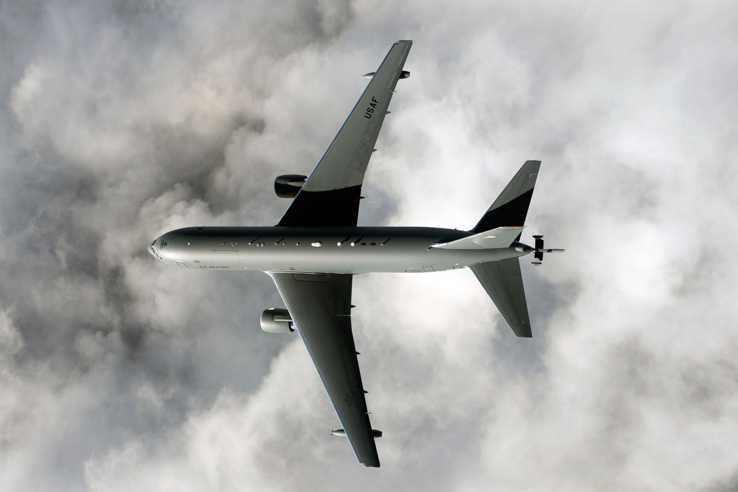 Overhead view of KC-46A (EMD-4) on First Flight, Sept. 25, 2015 BI46581