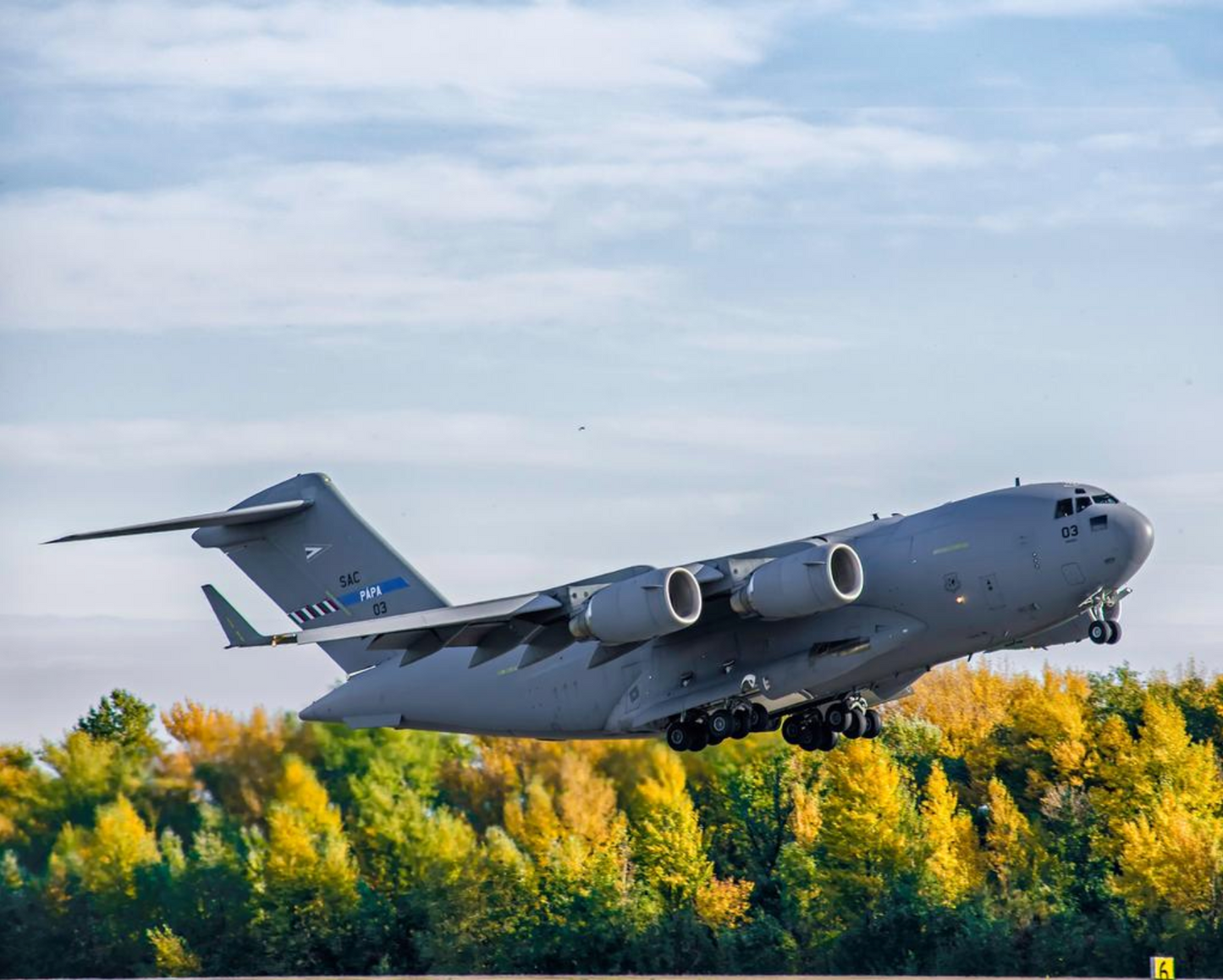 C-17 Globemaster III Taking Off from Pápa Air Base, Hungary BI44516