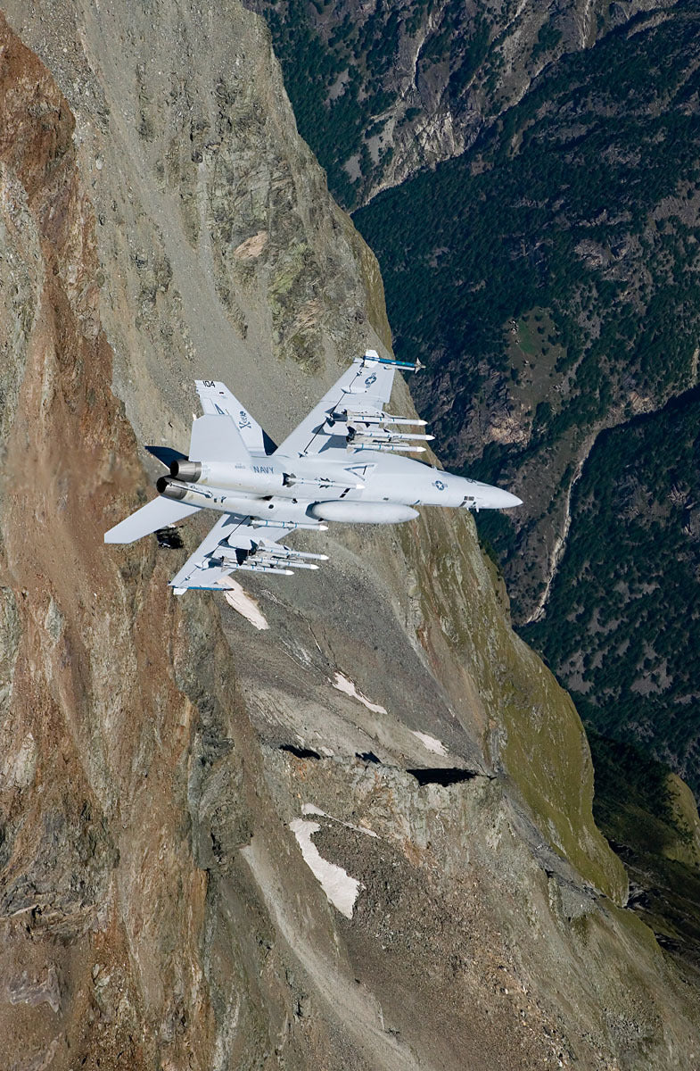 F/A-18E/F Super Hornet Banking over Switzerland BI216682