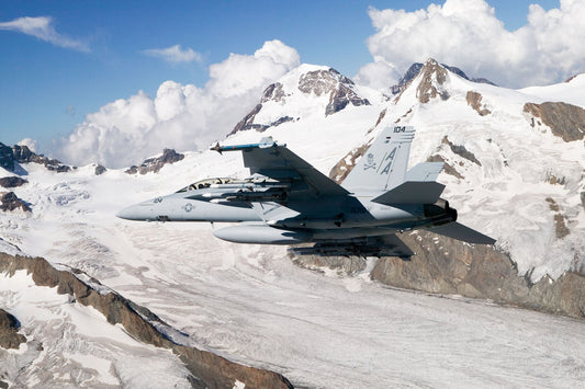 F/A-18E/F Super Hornet in Flight over Swiss Alps BI216684