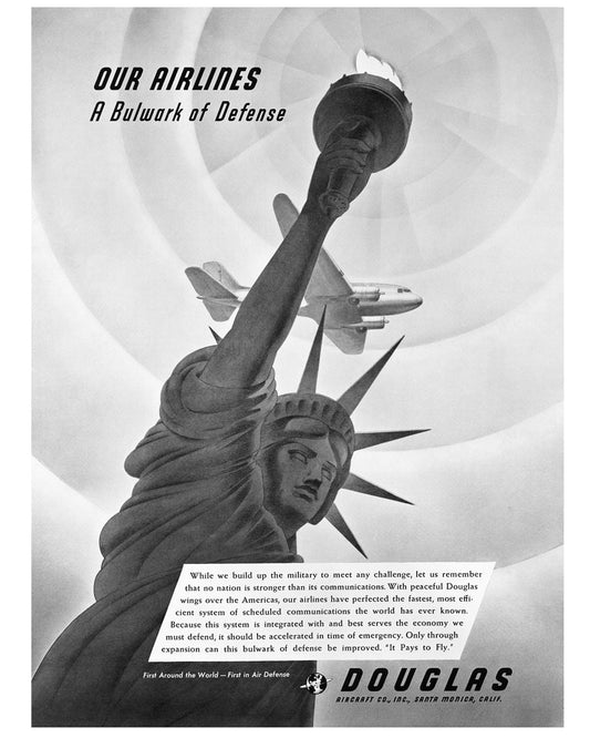 "Our Airlines A Bulwark of Defense" Douglas Ad, 1941 BI21750