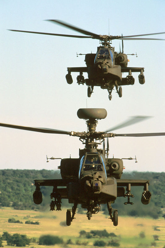 AH-64 Apache and AH-64D Apache Longbow in Flight BI218524