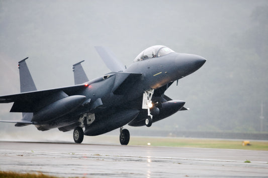 F-15K Strike Fighter Rainy Day Landing BI221471