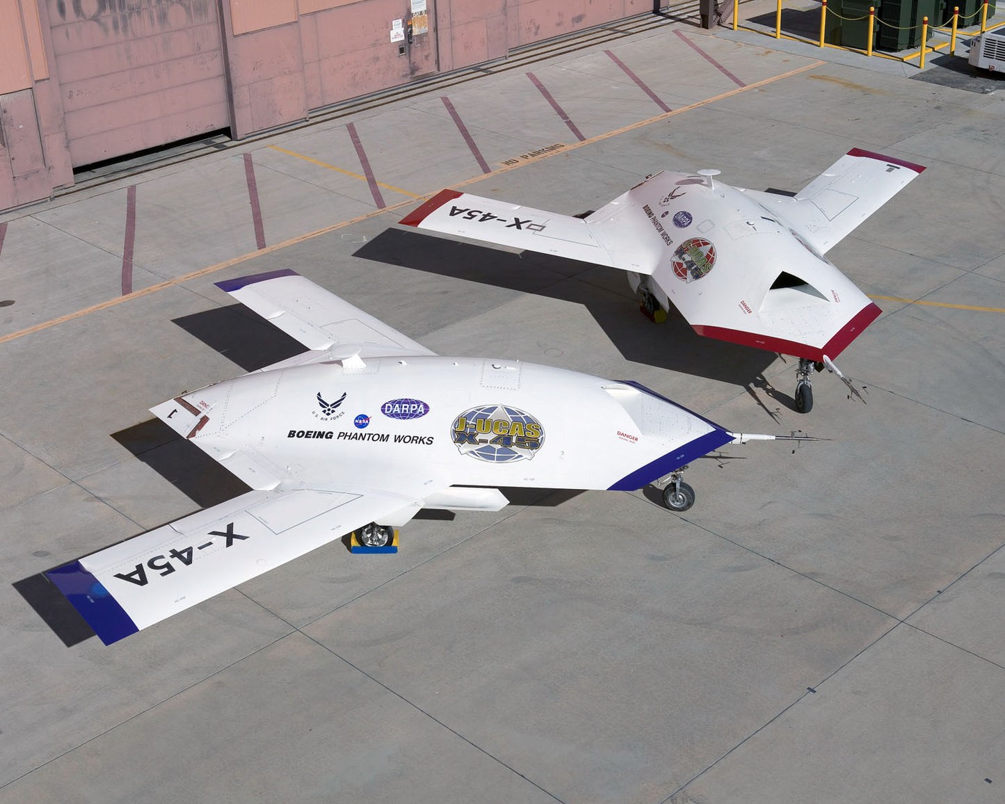 Two X-45A UCAVs Parked Side by Side BI228081