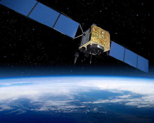 Global Positioning System (GPS) IIF Satellite Orbiting Above Earth BI231649