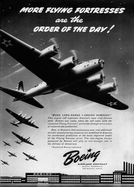 1941 More Flying Fortresses Boeing Ad BI45674