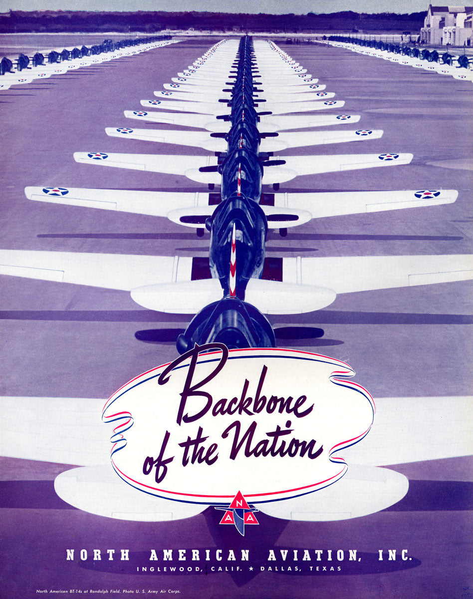 1941 Backbone of the Nation North American Ad BI45678