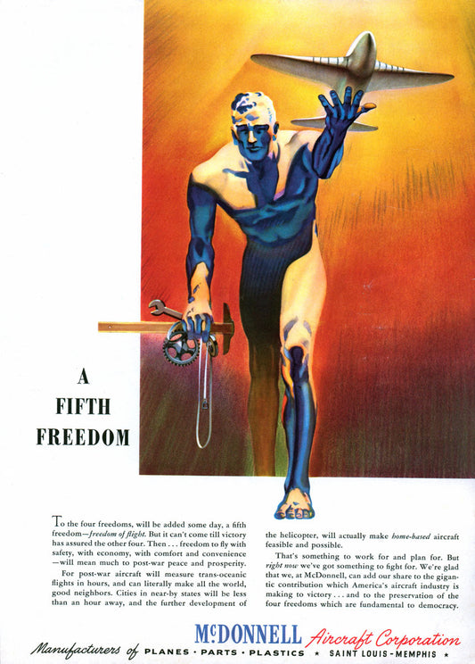 1943 A Fifth Freedom McDonnell Ad BI45695