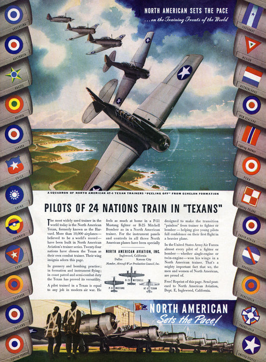 1943 North American Sets the Pace Ad BI45699