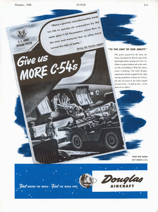 1944 Give Us More C-54s Douglas Ad BI45701